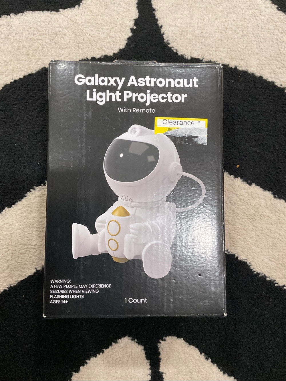 Galaxy Astronaut Light Projector - White with Gold Accents